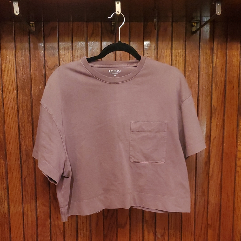 ❤️ ATHLETA Women's Brown Crop Top